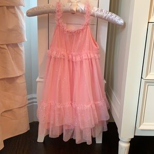 Cute pink dress with sparkles for little girls